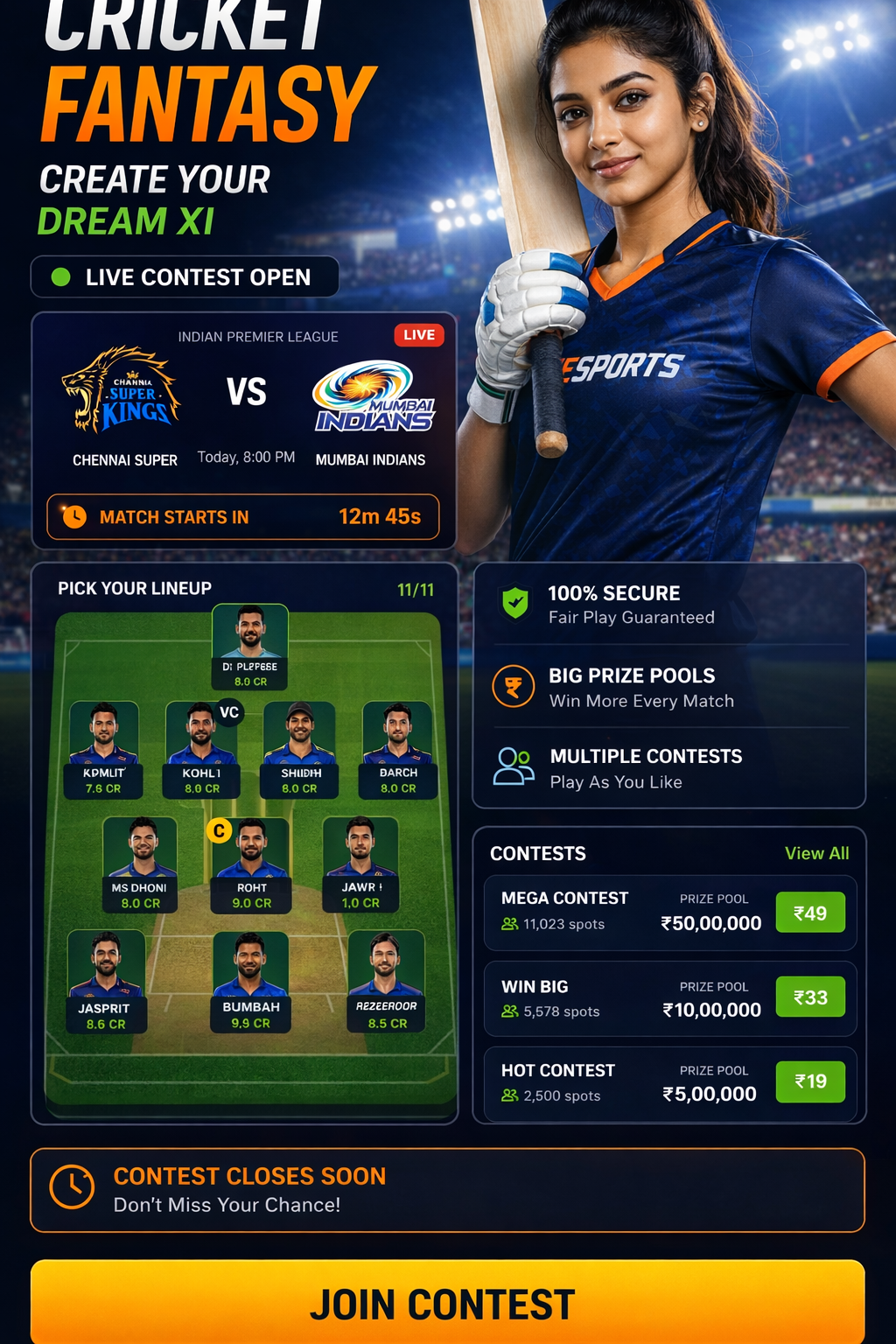 Cric APK Download cricket matchday visual