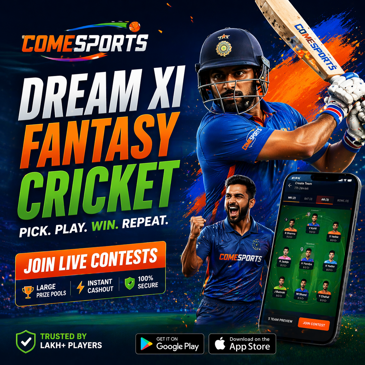 Cric APK Download fantasy sports main visual